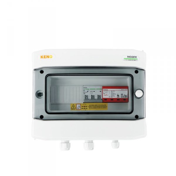 Rozdzielnica przyłączeniowa inwertera z ogranicznikiem przepięć AC DEHN typ 1+2, 50A 3-F