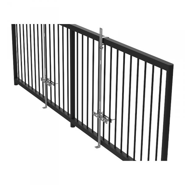 Komplet konstrukcji balkonowej (2 sztuki) - montaż równolegle do płaszczyzny balustrady. Wymiar podany dla jednej sztuki.