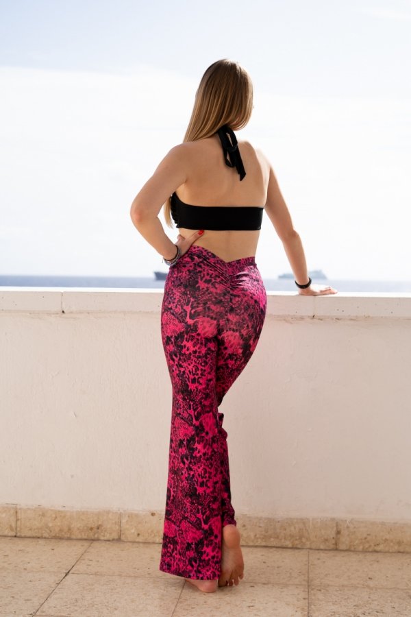 Spodnie Insomnio różowy wąż