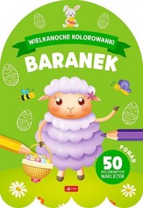 Wielkanocne kolorowanki. Baranek 