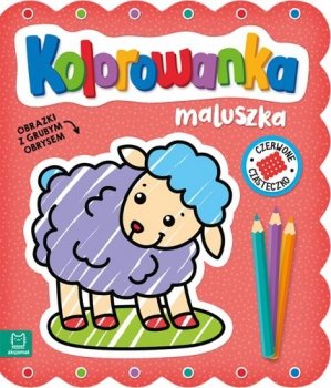 Kolorowanka maluszka Obrazki z grubym obrysem. Czerwone ciasteczko