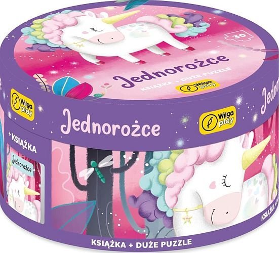 Jednorożce. Na okrągło. Książka + duże puzzle, Nadia Fabris