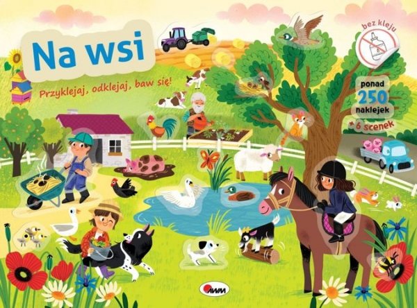 Przyklejaj, odklejaj, baw się! Na wsi