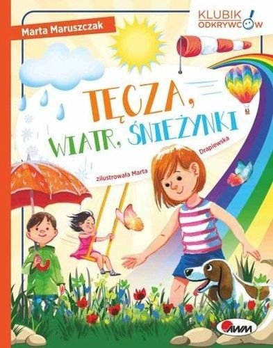 Tęcza, wiatr, śnieżynki
