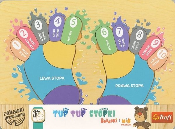 Tup Tup Stópki. Puzzle drewniane 16 elementów