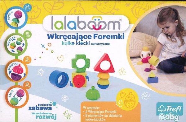 Wkręcające foremki. Kulko-klocki sensoryczne. Lalaboom