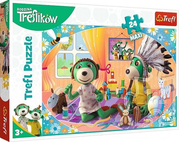 Rodzina Treflików. Bawmy się razem. Puzzle 24 maxi