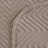 EUROFIRANY PREMIUM Narzuta LEN z tkaniny o strukturze lnu pikowana w wzór jodełki 200x220cm beżowy