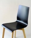 LUKA W krzesło drewniane czarne, dębowa rama