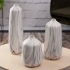 WAZON DEKORACYJNY MIJA (02) 15 X 15 X 33 CM KREMOWY
