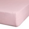 Prześcieradło jersey z gumką 180x200 cm z bawełny kolor pudrowy róż 125 g/m2 Design 91 