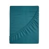 Prześcieradło jersey z gumką 140x200 cm z bawełny kolor turkusowy 125 g/m2 Design 91 