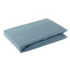 Prześcieradło jersey z gumką 180x200 cm z bawełny kolor niebieski 125 g/m2 Design 91