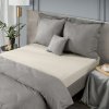 Prześcieradło jersey z gumką 140x200 cm z bawełny kolor beżowy 125 g/m2 Design 91 