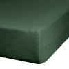 Prześcieradło gładkie z gumką 220x200 cm z satyny bawełnianej kolor ciemny zielony 125 g/m2 NOVA 3 