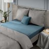 Prześcieradło jersey z gumką 220x200 cm z bawełny kolor niebieski 125 g/m2 Design 91 