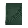 Prześcieradło jersey z gumką 180x200 cm z bawełny kolor ciemny zielony 125 g/m2 Design 91 