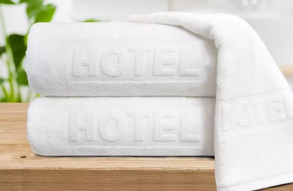 Ręcznik hotelowy PREMIUM 90x180cm BADEN - Gładki z napisem Hotel