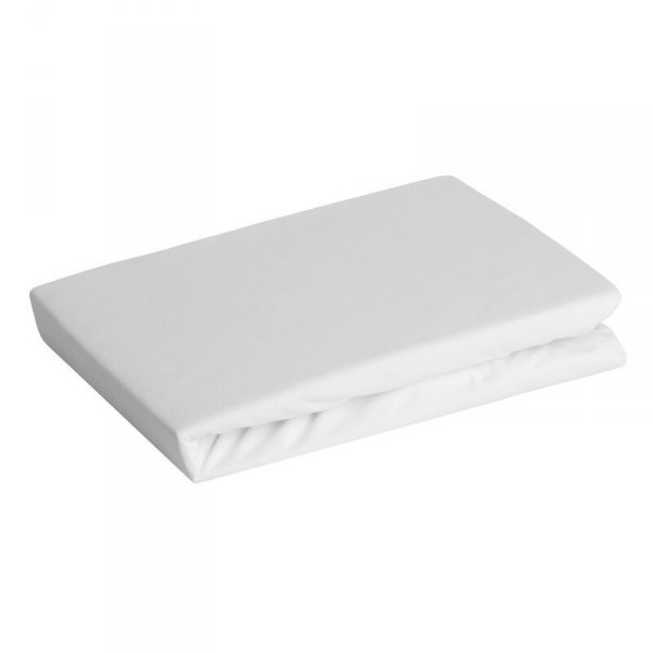 Prześcieradło jersey z gumką 180x200 cm z bawełny kolor biały 125 g/m2 Design 91 