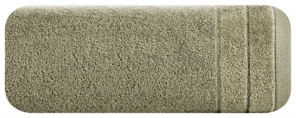 Komplet ręczników DAMLA z welurową bordiurą 30x50, 50x90, 70x140 brązowy