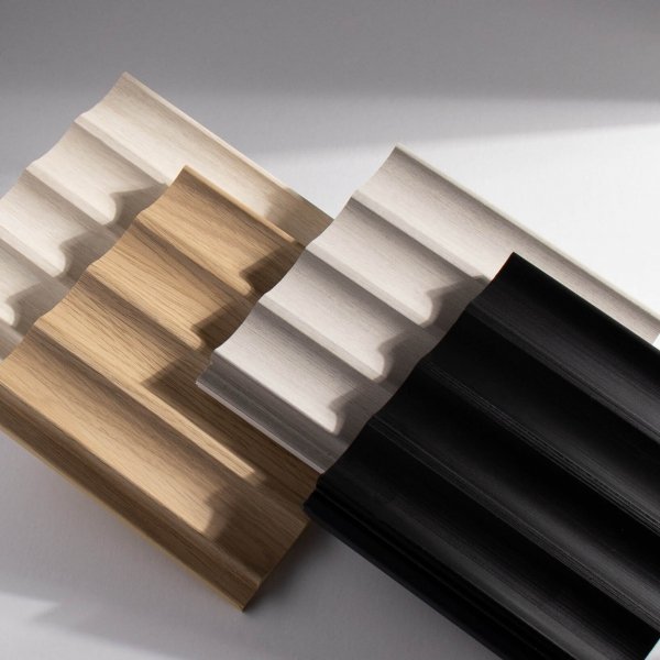 Lamele ścienne Onda 12cm x 270cm - Czarny - Lamelio