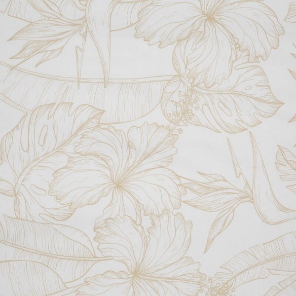 Pościel 220x200 cm bawełniana kolor biały, beżowy z eleganckim wzorem kwiatowym SPRING 50