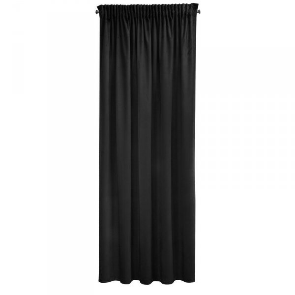 PIERRE CARDIN zasłona SIBEL z miękkiego i delikatnego welwetu, 140x270cm czarna