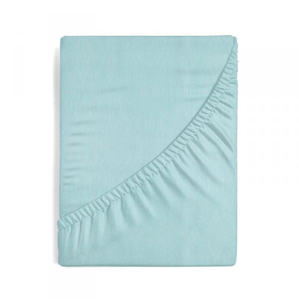 Prześcieradło jersey z gumką 180x200 cm z bawełny kolor miętowy 125 g/m2 Design 91 