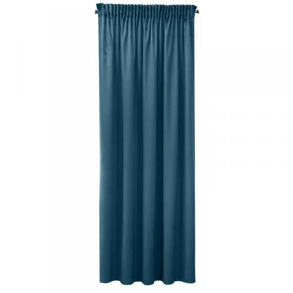 PIERRE CARDIN zasłona SIBEL z miękkiego i delikatnego welwetu, 140x270cm ciemny niebieski