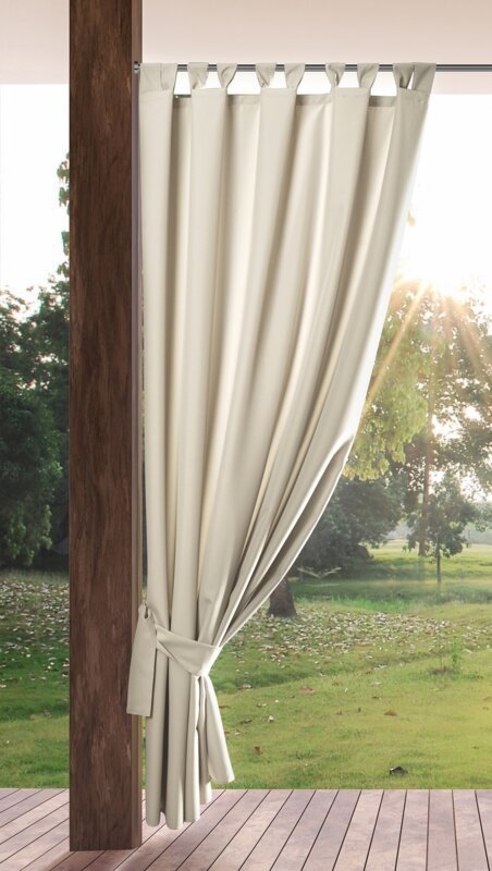 Zasłona zewnętrzna wodoodporna GARDEN na szelkach 155 X 220cm jasnobeżowa