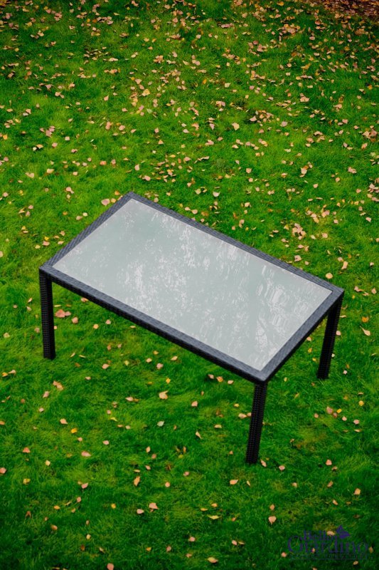 STÓŁ OGRODOWY 150X90X74CM CZARNY