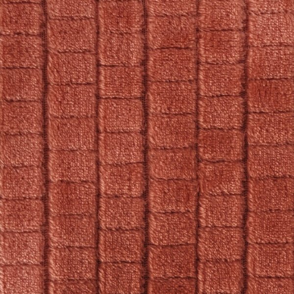 DESIGN 91 Koc CINDY 2 miękki i miły w dotyku z wytłaczanym wzorem w kosteczkę 150x200 cm Ceglany 
