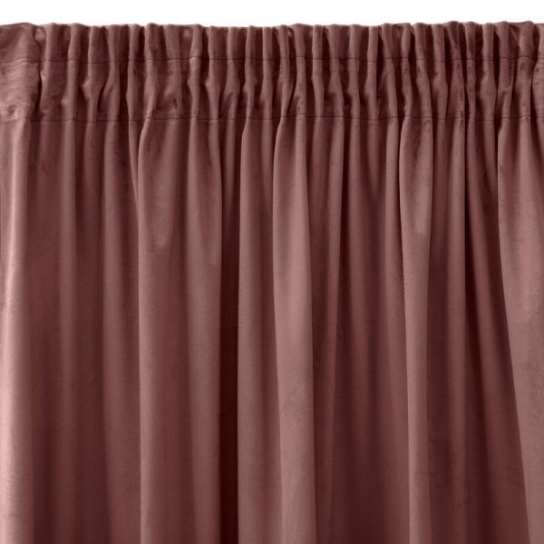 PIERRE CARDIN zasłona SIBEL z miękkiego i delikatnego welwetu, 140x270cm ciemny róż 
