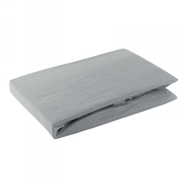 Prześcieradło jersey z gumką 180x200 cm z bawełny kolor stalowy 125 g/m2 Design 91 