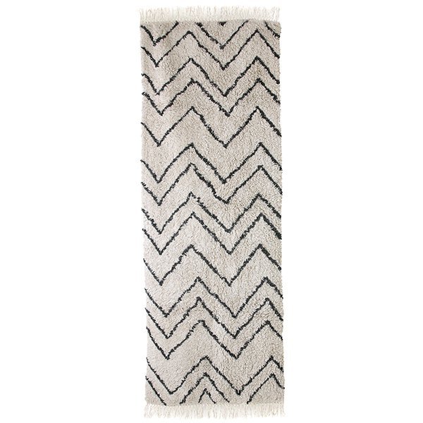 Dywan zigzag bawełniany (75x220)