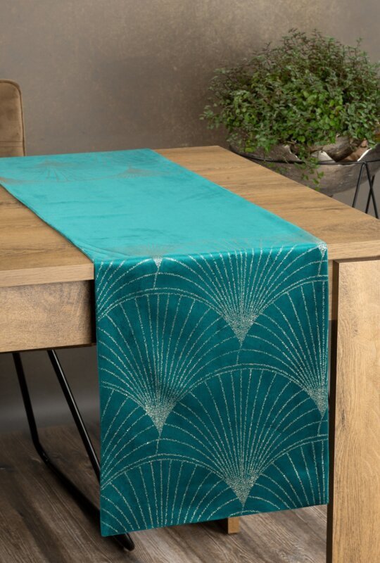 OBRUS BLINK 14 35 X 140 CM CIEMNOTURKUSOWY