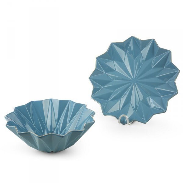 PATERA DEKORACYJNA ALANI 33 X 33 X 4 CM NIEBIESKI