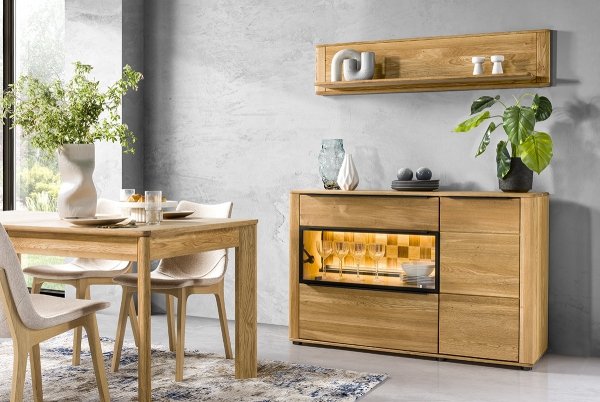 Komoda mała dębowa typ 44 Luna - Dekort 