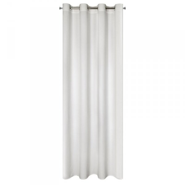 Zasłona MILO na przelotkach welwetowa z drobnym strukturalnym wzorem 140x250cm, biały