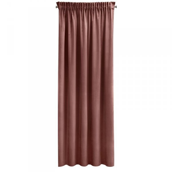 PIERRE CARDIN zasłona SIBEL z miękkiego i delikatnego welwetu, 140x270cm ciemny róż 