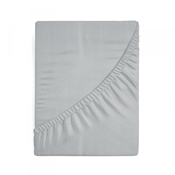 Prześcieradło jersey z gumką 140x200 cm z bawełny kolor srebrny 125 g/m2 Design 91 