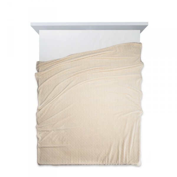 DESIGN 91 Koc CINDY 4 miękki i miły w dotyku z wytłaczanym wzorem 170x210 cm Beżowy