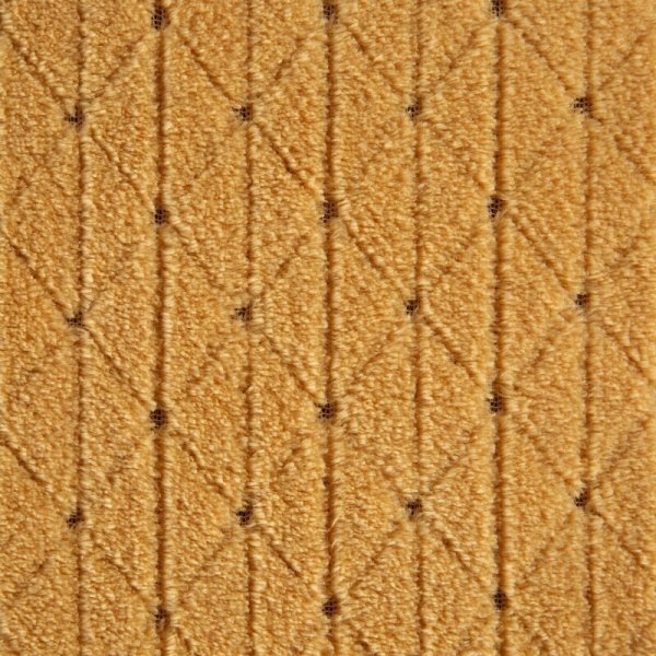DESIGN 91 Koc CINDY 4 miękki i miły w dotyku z wytłaczanym wzorem 170x210 cm Musztardowy