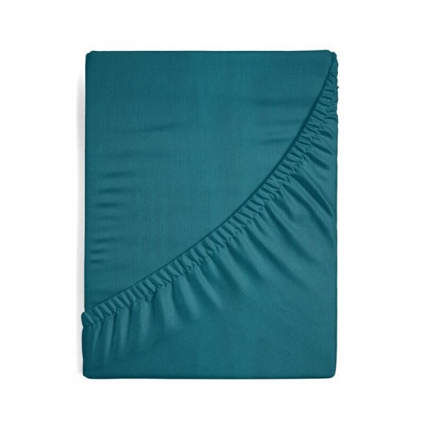 Prześcieradło jersey z gumką 140x200 cm z bawełny kolor turkusowy 125 g/m2 Design 91 
