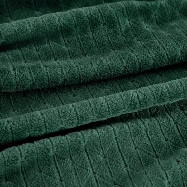 DESIGN 91 Koc CINDY 4 miękki i miły w dotyku z wytłaczanym wzorem 200x220 cm Zielony
