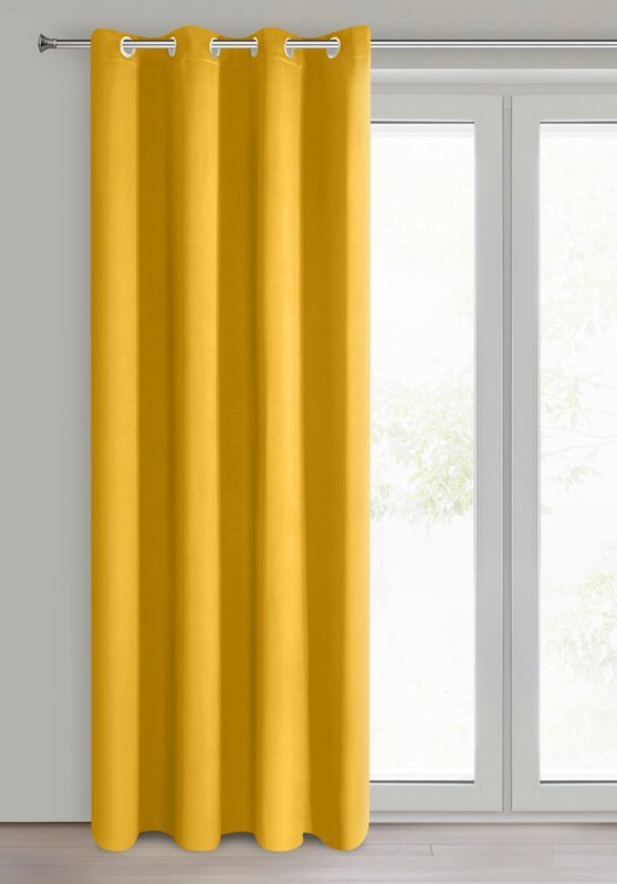 ZASŁONA GOTOWA D91 PARISA 140 X 250 CM MUSZTARDOWY
