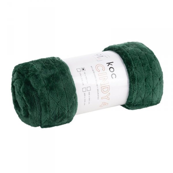 DESIGN 91 Koc CINDY 4 miękki i miły w dotyku z wytłaczanym wzorem 200x220 cm Zielony