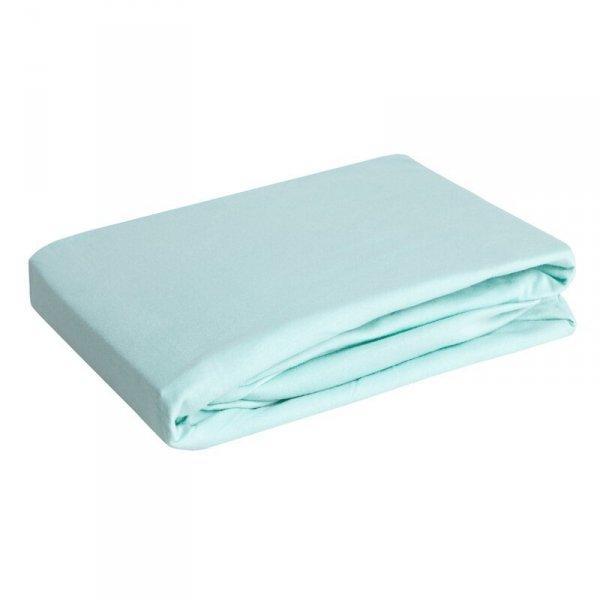 Prześcieradło jersey z gumką 120x200 cm z bawełny kolor miętowy 125 g/m2 Design 91