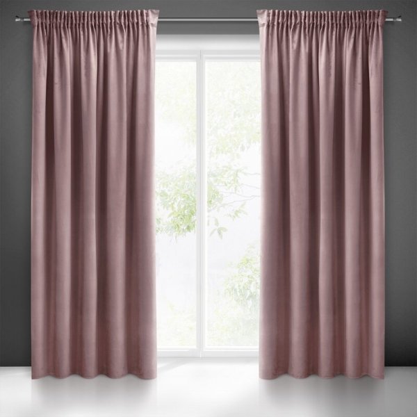 PIERRE CARDIN zasłona SIBEL z miękkiego i delikatnego welwetu, 140x270cm pudrowy róż