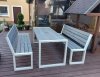 Meble ogrodowe, parkowe, tarasowe, na plac zabaw, stół dwie ławki LOFT XL ZO  CERTYFIKAT 212 cm